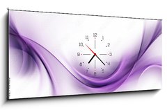 Obraz s hodinami 1D panorama - 120 x 50 cm F_AB82946483 - Amazing Waves Abstract