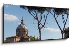 Obraz s hodinami 1D panorama - 120 x 50 cm F_AB83188340 - Tempio Antonino Faustina