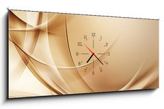 Obraz s hodinami 1D panorama - 120 x 50 cm F_AB83459685 - Amazing Gold Background - Úžasné zlaté pozadí
