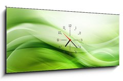 Obraz s hodinami   Elegant Modern Light Green Background, 120 x 50 cm