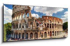 Obraz s hodinami 1D panorama - 120 x 50 cm F_AB85240866 - Colosseum in Rome - Koloseum v m