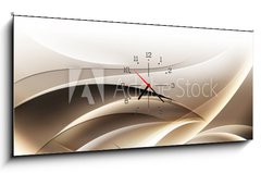 Obraz s hodinami 1D panorama - 120 x 50 cm F_AB85296957 - Elegant Gold Background - Elegantní zlaté pozadí