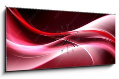 Obraz s hodinami 1D panorama - 120 x 50 cm F_AB90112890 - Abstract Red Background Design
