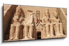 Obraz s hodinami 1D panorama - 120 x 50 cm F_AB9102295 - Abu Simbel