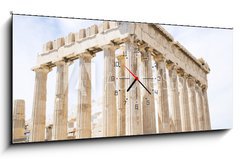 Obraz s hodinami 1D panorama - 120 x 50 cm F_AB91847751 - Parthenon in Athens