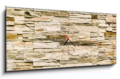 Obraz s hodinami 1D panorama - 120 x 50 cm F_AB94014137 - sandstone masonwork - pískovcové zednické práce