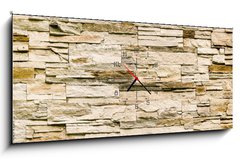 Obraz s hodinami 1D panorama - 120 x 50 cm F_AB94014137 - sandstone masonwork