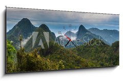 Obraz s hodinami 1D - 120 x 50 cm F_AB98620191 - Langkawi - Inselparadis der Adler im Regenwald