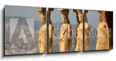 Obraz s hodinami 3D tdln - 150 x 50 cm F_BM101275241 - Athena Temple in Athens,Greece,