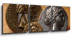 Obraz s hodinami 3D tdln - 150 x 50 cm F_BM101673330 - Sesterzio Estatero Sestertius Stater Statere Numismatica Sesterce Tetradracma  Sestercio coin Sesterz Numismatics ancient  rome  greek  starter 