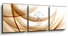 Obraz s hodinami 3D tdln - 150 x 50 cm F_BM102053690 - Gold Lines Abstract Background