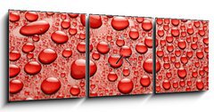 Obraz s hodinami   Water drops, 150 x 50 cm