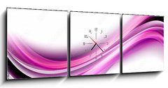 Obraz s hodinami 3D tdln - 150 x 50 cm F_BM103742070 - Light Pink Waves Background