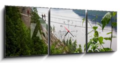 Obraz s hodinami 3D tdln - 150 x 50 cm F_BM120732312 - Via ferrata
