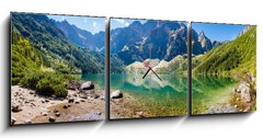 Obraz s hodinami 3D tdln - 150 x 50 cm F_BM121557249 - Panorama Morskiego Oka