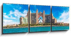 Obraz s hodinami   Atlantis, The Palm Hotel in Dubai, 150 x 50 cm