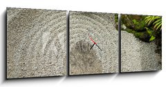 Obraz s hodinami 3D tdln - 150 x 50 cm F_BM132372452 - Zen garden in Japan