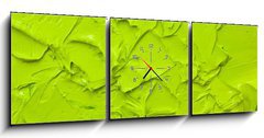 Obraz s hodinami 3D tdln - 150 x 50 cm F_BM15076221 - green oil paint