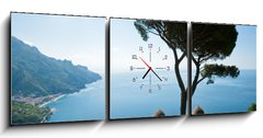 Obraz s hodinami 3D tdln - 150 x 50 cm F_BM15431978 - Amalfi coast view