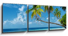 Obraz s hodinami 3D tdln - 150 x 50 cm F_BM158471813 - Traumstrand