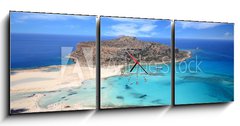 Obraz s hodinami   Balos lagoon, 150 x 50 cm