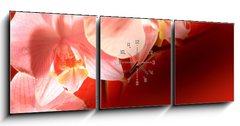 Obraz s hodinami 3D tdln - 150 x 50 cm F_BM16571895 - Orchid red background