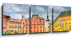 Obraz s hodinami   Freedom Square, the main square of Brno in Czech Republic, 150 x 50 cm