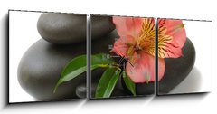 Obraz s hodinami   Zen stones, 150 x 50 cm