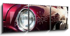 Obraz s hodinami 3D tdln - 150 x 50 cm F_BM1886924 - classic merc hotrod
