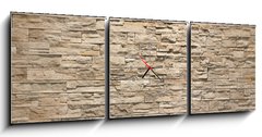 Obraz s hodinami   Schne Klinkerfassade im Panoramaformat, 150 x 50 cm