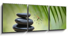 Obraz s hodinami 3D tdln - 150 x 50 cm F_BM20832256 - Zen stones