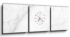 Obraz s hodinami 3D tdln - 150 x 50 cm F_BM210626304 - panoramic white background from marble stone texture for design