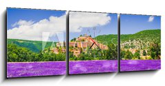 Obraz s hodinami 3D tdln - 150 x 50 cm F_BM215601674 - Banon hilltop village in Provence, France