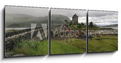 Obraz s hodinami   Ancient Castle, 150 x 50 cm