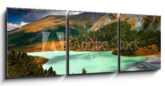 Obraz s hodinami 3D tdln - 150 x 50 cm F_BM2232695 - akkem lake