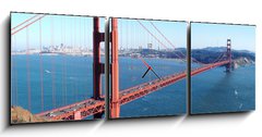 Obraz s hodinami   San Francisco  Golden Gate Bridge, 150 x 50 cm