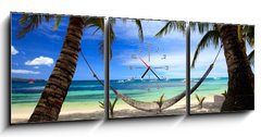 Obraz s hodinami 3D tdln - 150 x 50 cm F_BM22830909 - Perfect beach