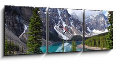 Obraz s hodinami   Moraine Lake in Banff National Park, Alberta, Canada, 150 x 50 cm