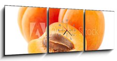 Obraz s hodinami 3D tdln - 150 x 50 cm F_BM228967502 - Fresh apricot fruit in closeup