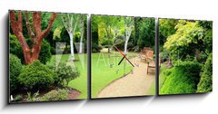 Obraz s hodinami 3D tdln - 150 x 50 cm F_BM23130187 - Lovely spring garden