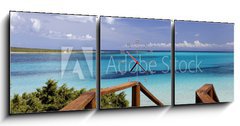 Obraz s hodinami 3D tdln - 150 x 50 cm F_BM23302692 - Playa