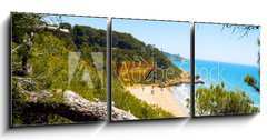 Obraz s hodinami 3D tdln - 150 x 50 cm F_BM23411504 - Cala Fonda beach, Tarragona, Spain