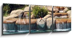 Obraz s hodinami 3D tdln - 150 x 50 cm F_BM23969030 - Man-make waterfall