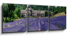 Obraz s hodinami 3D tdln - 150 x 50 cm F_BM24141641 - France - Paca - Abbaye de Senanque