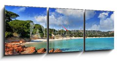 Obraz s hodinami 3D tdln - 150 x 50 cm F_BM24170972 - plage