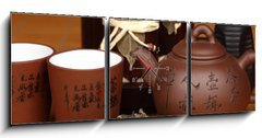 Obraz s hodinami 3D tdln - 150 x 50 cm F_BM24351101 - china tea