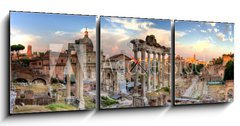 Obraz s hodinami 3D tdln - 150 x 50 cm F_BM24409983 - rome hdr panoramic view - rome hdr panoramatick vhled