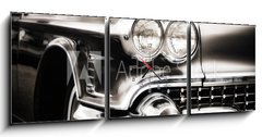 Obraz s hodinami 3D tdln - 150 x 50 cm F_BM24978437 - American Classic Caddilac Automobile Car. - Americk klasick automobil Caddilac.