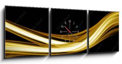 Obraz s hodinami 3D tdln - 150 x 50 cm F_BM251566357 - Abstract elegant wave panorama design with space for your text - Abstraktn elegantn vlna panorama design s prostorem pro v text