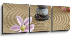 Obraz s hodinami 3D tdln - 150 x 50 cm F_BM26707926 - zen garten